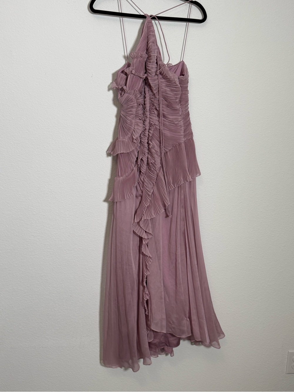 AMUR Lorelie Halter Gown Lavender Cutout Maxi Dress Romantic Formal Size 10 - Picture 2 of 7